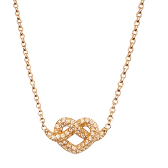 kate spade Jewelry - KATE SPADE • Crystal Loves Me Knot Gold Necklace